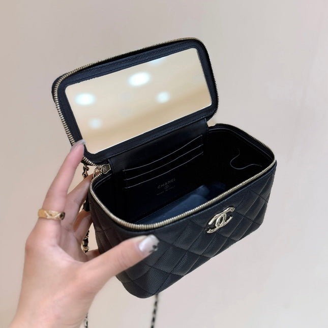 CHANEL 25S COCO CRUSH 17 IN BLACK CALFSKIN GOLD HARDWARE