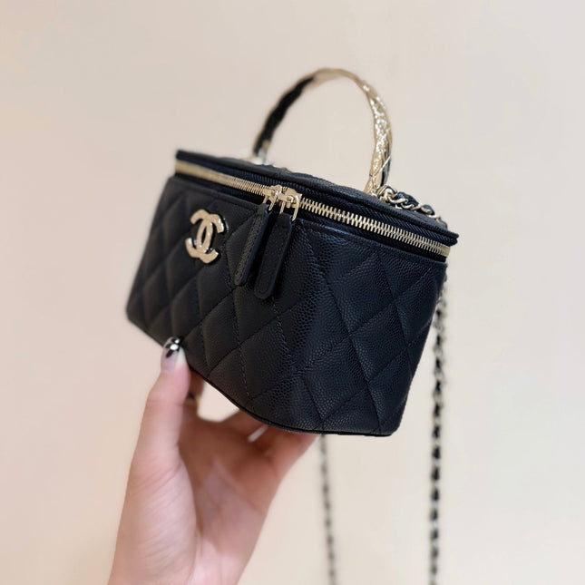 CHANEL 25S COCO CRUSH 17 IN BLACK CALFSKIN GOLD HARDWARE