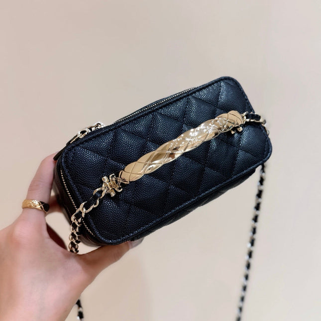 CHANEL 25S COCO CRUSH 17 IN BLACK CALFSKIN GOLD HARDWARE