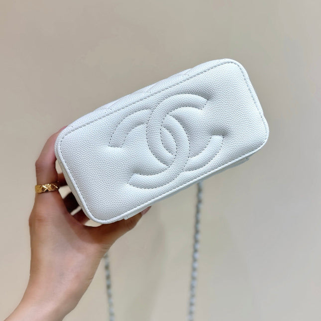 CHANEL 25S COCO CRUSH 17 IN WHITE CALFSKIN GOLD HARDWARE