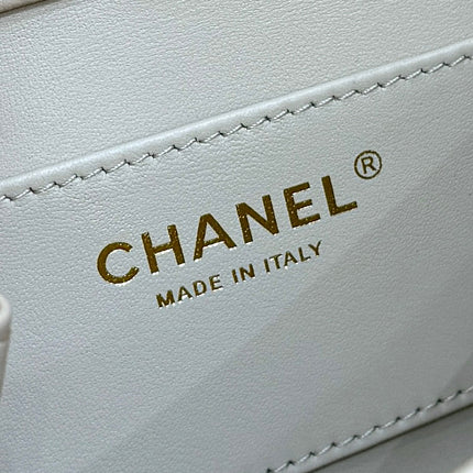 CHANEL 25S COCO CRUSH HANDLE 18 IN NUDE CALFSKIN GOLD HARDWARE