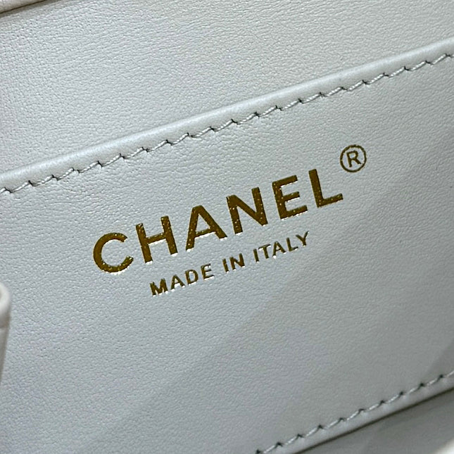 CHANEL 25S COCO CRUSH HANDLE 18 IN NUDE CALFSKIN GOLD HARDWARE