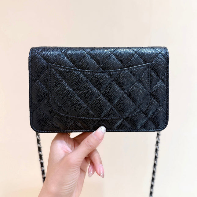 CHANEL 25S MINI FLAP BAG 19 IN BLACK CALFSKIN GOLD HARDWARE