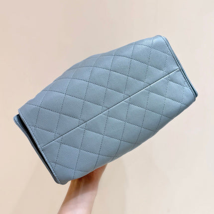 CHANEL 25S HANDBAG IN LIGHT BLUE 30 GRAINED CALFSKIN GOLD HARDWARE