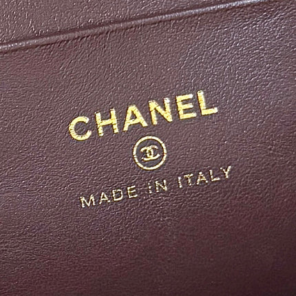 CHANEL 25S CLUTCH WITH CHAIN 18 IN BLACK CALFSKIN GOLD HARDWARE