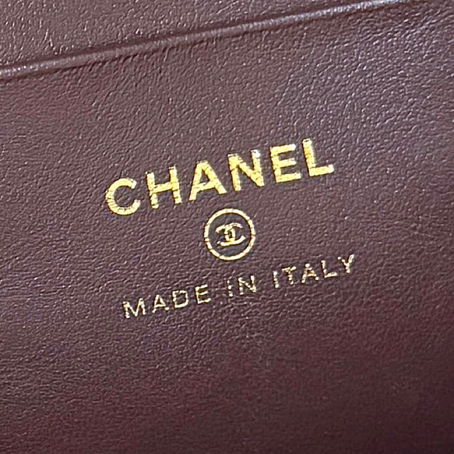 CHANEL 25S CLUTCH WITH CHAIN 18 IN BLACK CALFSKIN GOLD HARDWARE