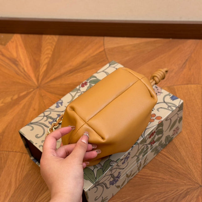 LOE MINI 18 FLAMENCO PURSE IN WARM DESERT NAPPA LAMBSKIN