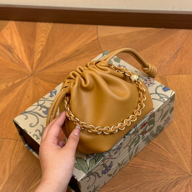 LOE MINI 18 FLAMENCO PURSE IN WARM DESERT NAPPA LAMBSKIN