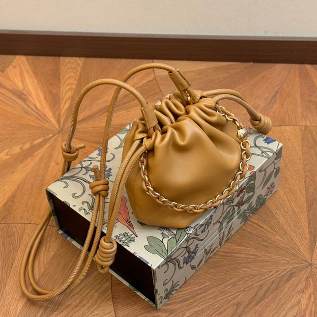 LOE MINI 18 FLAMENCO PURSE IN WARM DESERT NAPPA LAMBSKIN