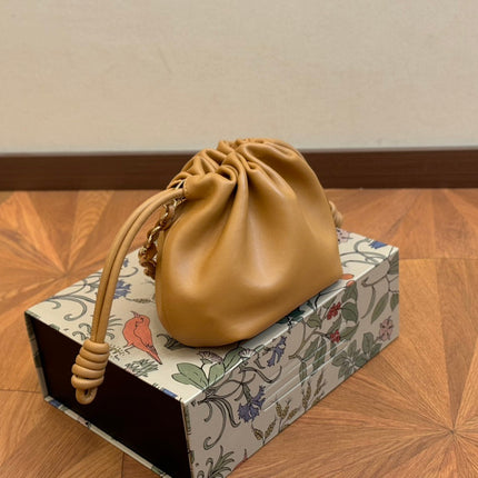 LOE MINI 18 FLAMENCO PURSE IN WARM DESERT NAPPA LAMBSKIN