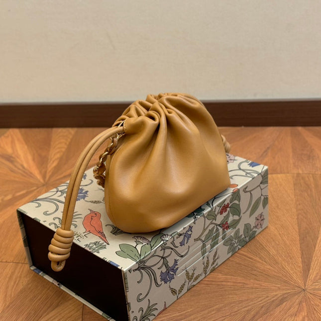 LOE MINI 18 FLAMENCO PURSE IN WARM DESERT NAPPA LAMBSKIN