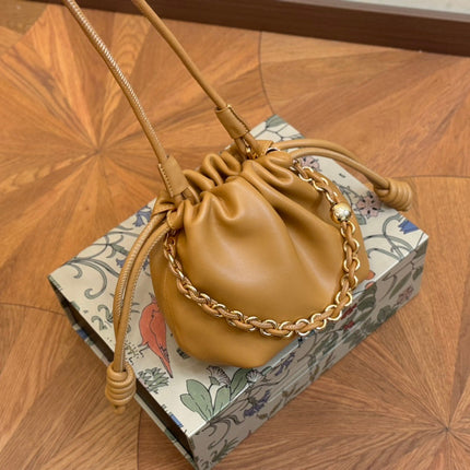 LOE MINI 18 FLAMENCO PURSE IN WARM DESERT NAPPA LAMBSKIN