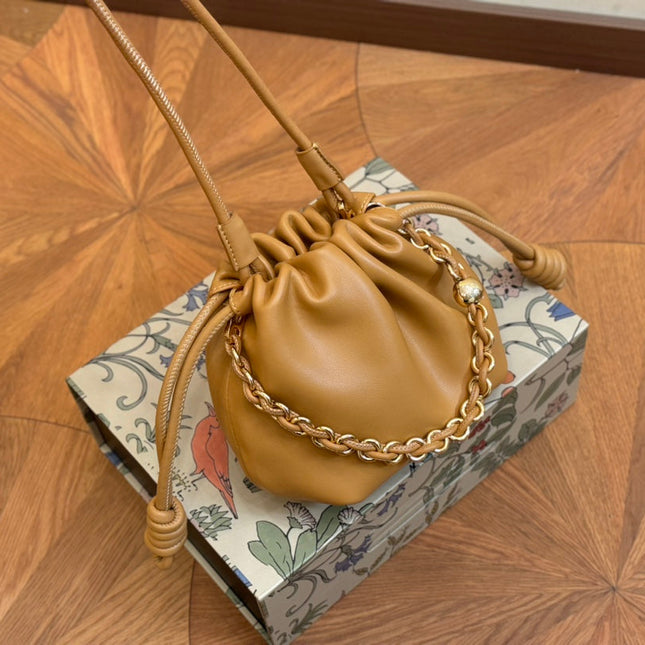 LOE MINI 18 FLAMENCO PURSE IN WARM DESERT NAPPA LAMBSKIN