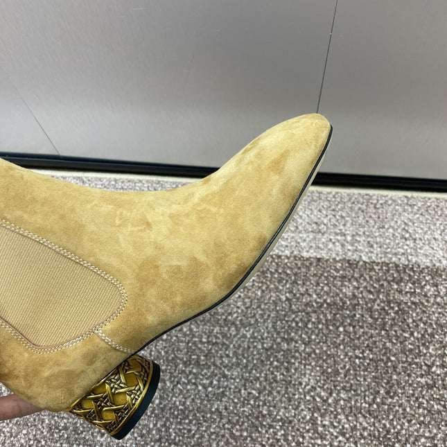 DIOR 25S ANKLE BOOT IN LIGHT BROWN SUEDE