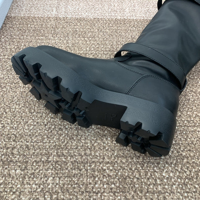 DIOR 25S D-MAJOR BOOT 35MM IN BLACK CALFSKIN