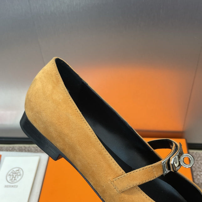 KIARA FLAT PUMP IN BRONZE BROWN SUEDE