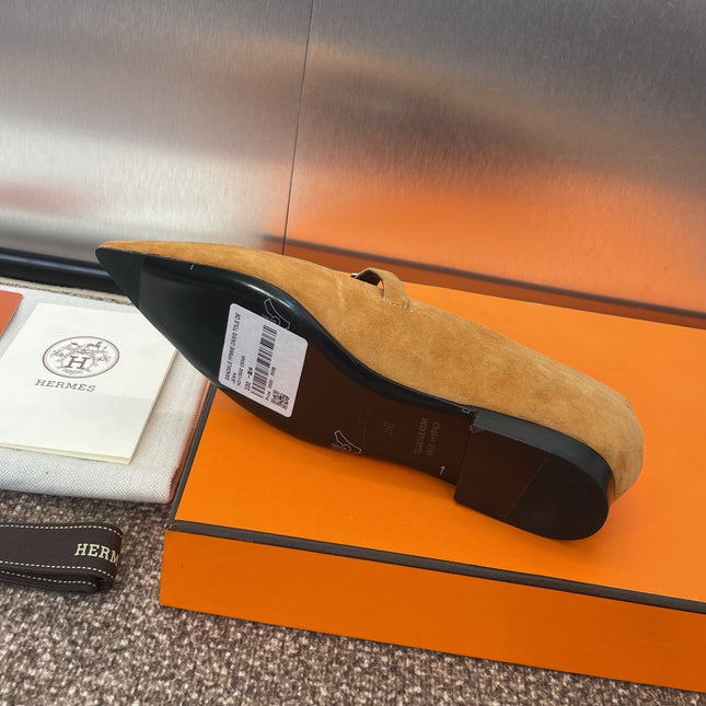 KIARA FLAT PUMP IN BRONZE BROWN SUEDE