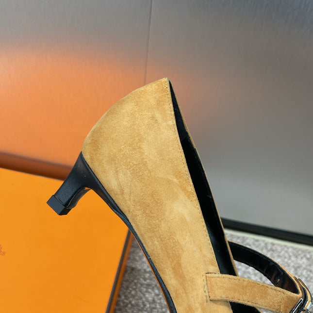KIARA 40 MM PUMP IN BRONZE BROWN SUEDE