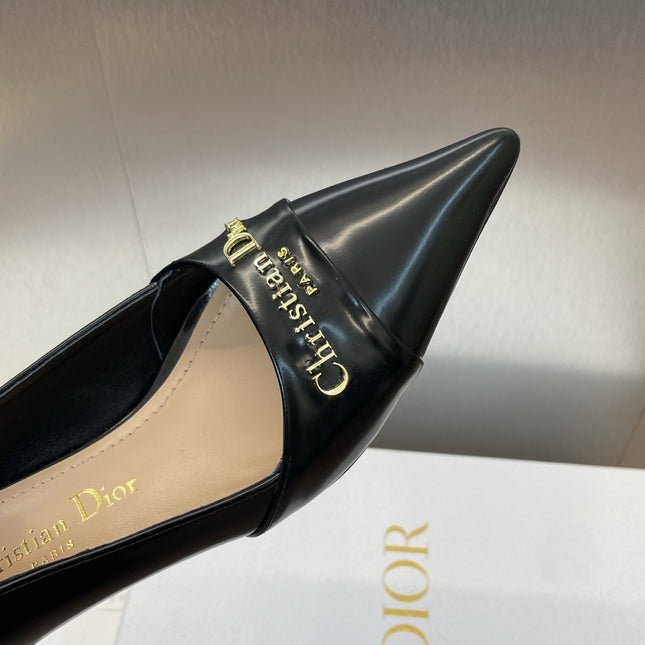 MY DD 25S HIGH HEEL 55MM IN BLACK LAMBSKIN GOLD LOGO