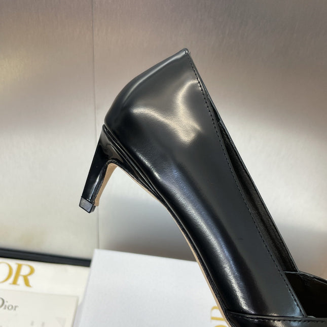 MY DD 25S HIGH HEEL 55MM IN BLACK LAMBSKIN GOLD LOGO