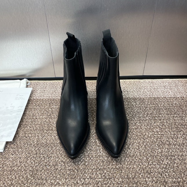DIOR 25S D-WEST HAUTE COUTURE CHELSEA BOOTS 45MM IN BLACK CALFSKIN