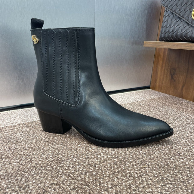 DIOR 25S D-WEST HAUTE COUTURE CHELSEA BOOTS 45MM IN BLACK CALFSKIN