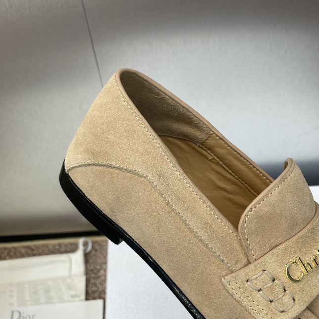 DIOR 25S LOAFER IN LIGHT BROWN SUEDE