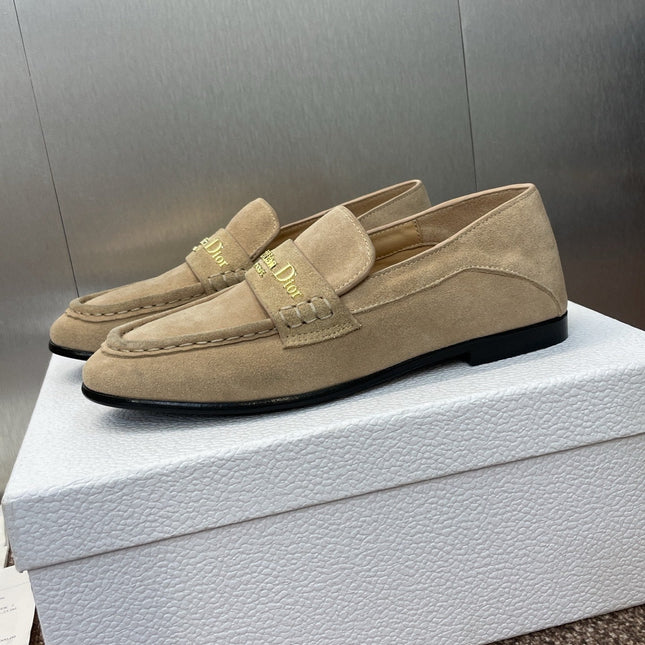 DIOR 25S LOAFER IN LIGHT BROWN SUEDE