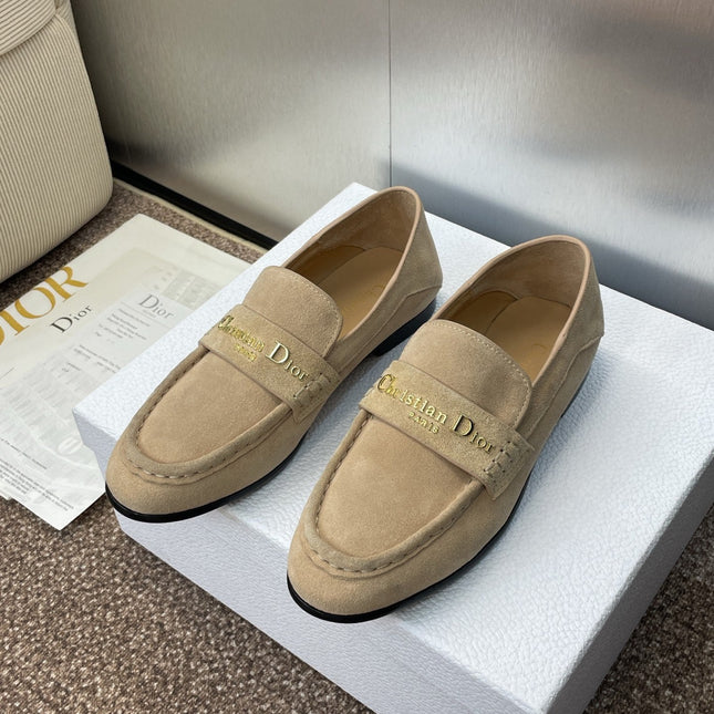 DIOR 25S LOAFER IN LIGHT BROWN SUEDE