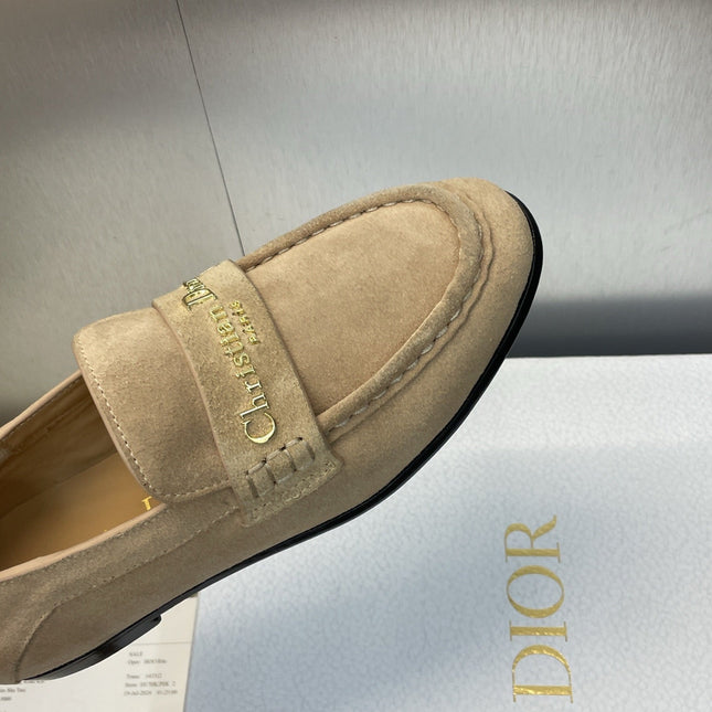 DIOR 25S LOAFER IN LIGHT BROWN SUEDE