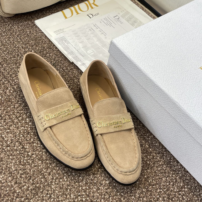 DIOR 25S LOAFER IN LIGHT BROWN SUEDE