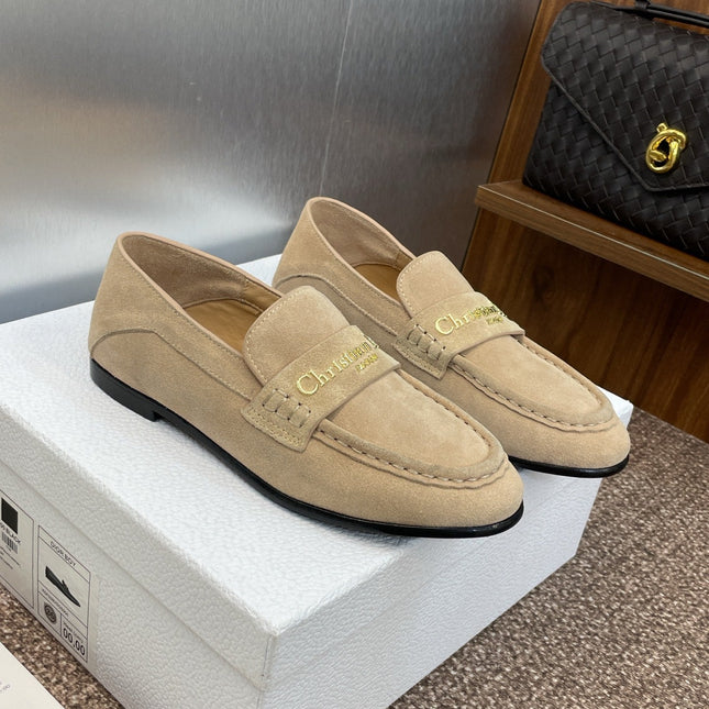 DIOR 25S LOAFER IN LIGHT BROWN SUEDE