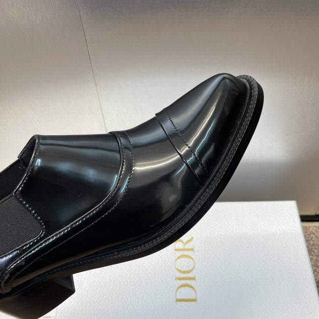 DIOR 25S DANDY DERBY SHOE 35MM IN BLACK BRUSHED CALFSKIN