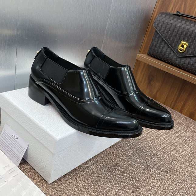 DIOR 25S DANDY DERBY SHOE 35MM IN BLACK BRUSHED CALFSKIN