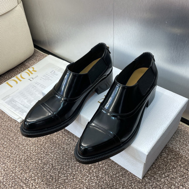 DIOR 25S DANDY DERBY SHOE 35MM IN BLACK BRUSHED CALFSKIN