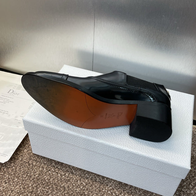 DIOR 25S DANDY DERBY SHOE 35MM IN BLACK BRUSHED CALFSKIN