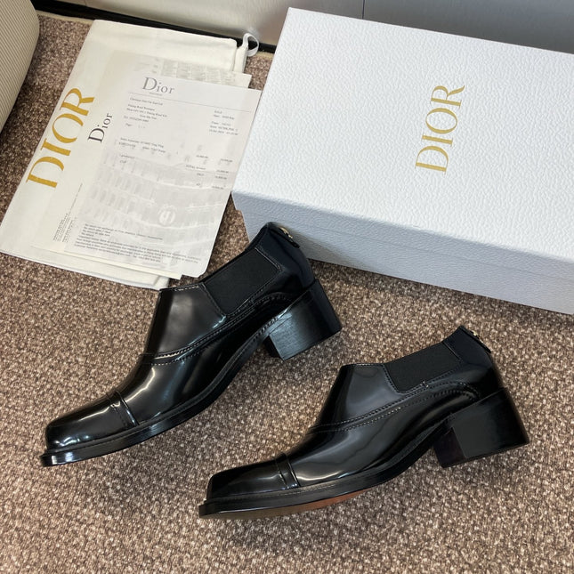 DIOR 25S DANDY DERBY SHOE 35MM IN BLACK BRUSHED CALFSKIN