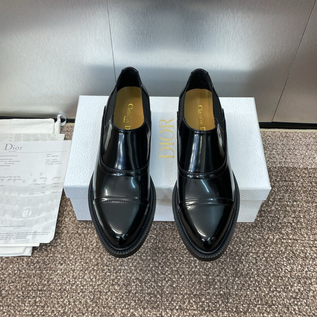 DIOR 25S DANDY DERBY SHOE 35MM IN BLACK BRUSHED CALFSKIN