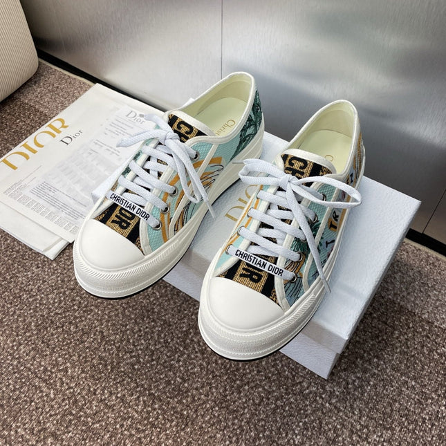 DIOR 25S WALK'N' SNEAKER IN MULTICOLOR DIOR OBLIQUE EMBROIDERED COTTON