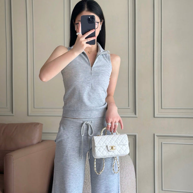 CHANEL 25S FLAP BAG 20 CM IN WHITE CAVIAR LEATHER WITH GOLD HARDWARE