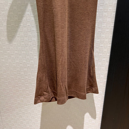 Loewe Embroidered Logo Knotted Vest Top Brown Polyester Fiber