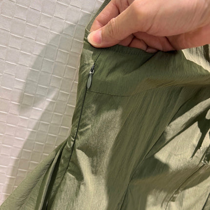 Loewe Lace-up Vest Dress Green Cotton