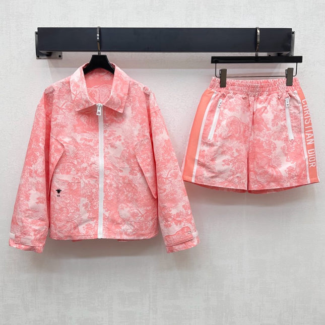 DIOR JACKET WITH TURN-DOWN COLLAR IN PINK