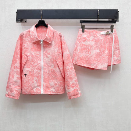 DIOR JACKET WITH TURN-DOWN COLLAR IN PINK