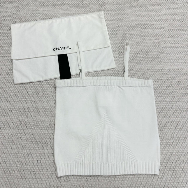 CC Sport Bra White Wool Viscose