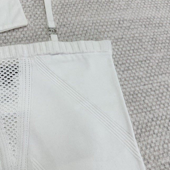 CC Sport Bra White Wool Viscose