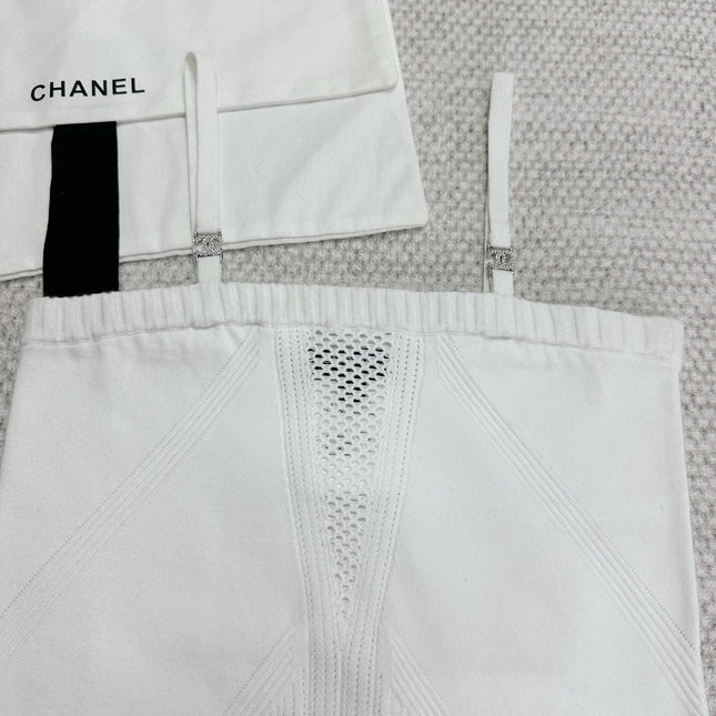 CC Sport Bra White Wool Viscose