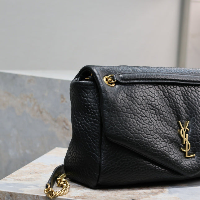CALYPSO BAG 35 IN BLACK LAMBSKIN GOLD HARDWARE