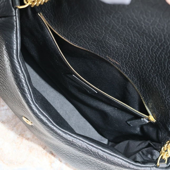 CALYPSO BAG 35 IN BLACK LAMBSKIN GOLD HARDWARE