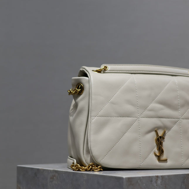 JAMIE 4.3 SMALL BAG 25 IN WHITE LAMBSKIN GOLD HARDWARE